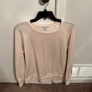 Crown & Ivy sweater (Large, Ivory with pearl details)